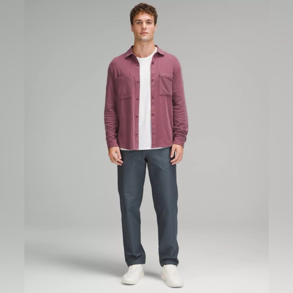 Lululemon Men’s Soft Knit Overshirt L/S Snap Front Size XL